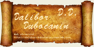 Dalibor Dubočanin vizit kartica
